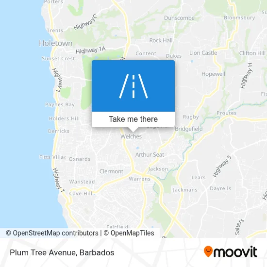 Plum Tree Avenue map