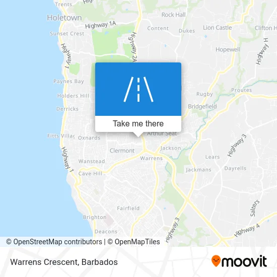 Warrens Crescent map