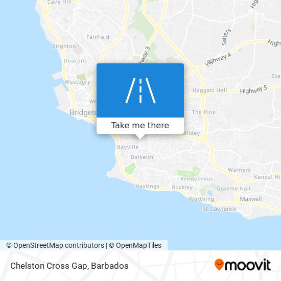 Chelston Cross Gap map