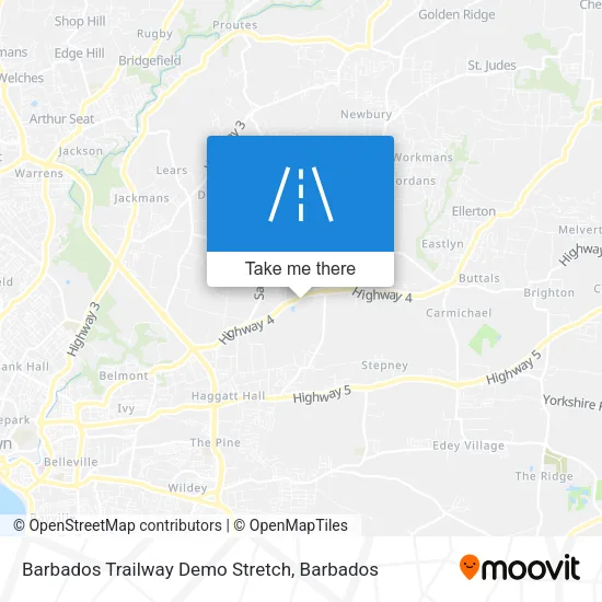 Barbados Trailway Demo Stretch map
