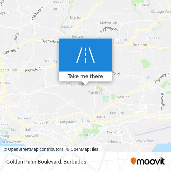 Golden Palm Boulevard map