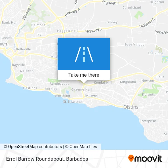 Errol Barrow Roundabout map