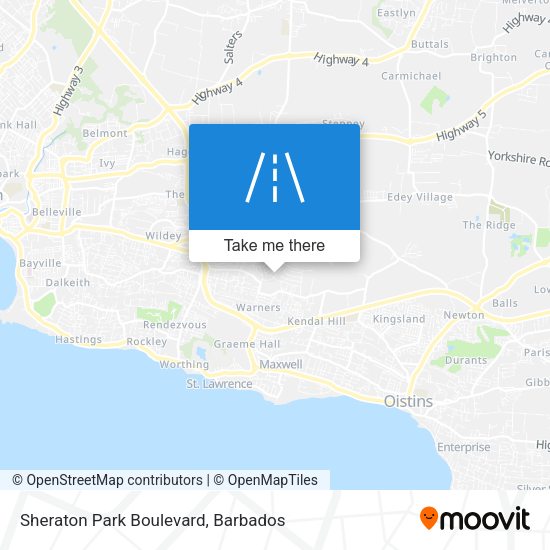 Sheraton Park Boulevard map