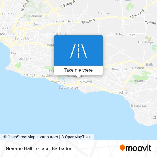 Graeme Hall Terrace map