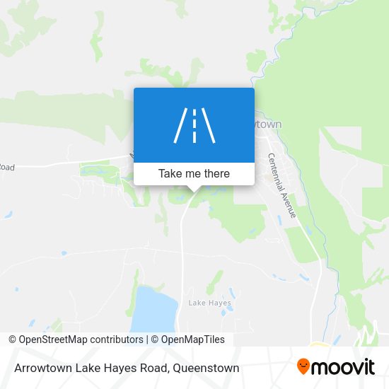 Arrowtown Lake Hayes Road map