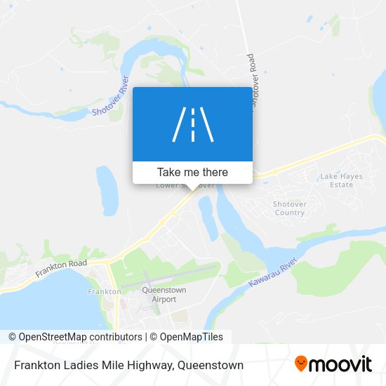 Frankton Ladies Mile Highway map