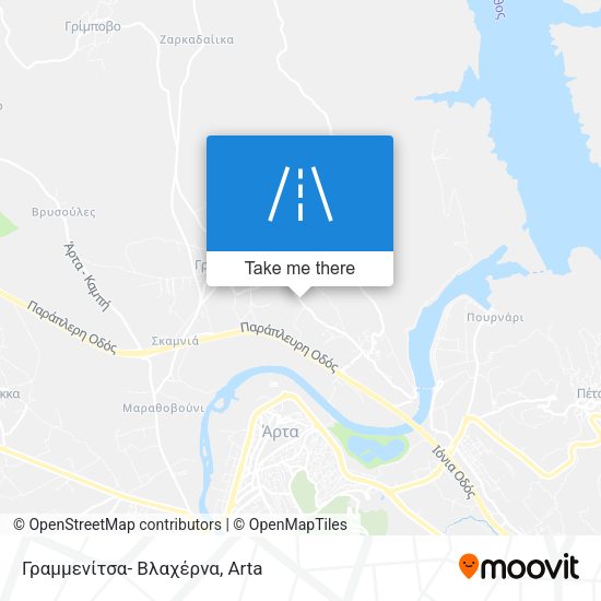 Γραμμενίτσα- Βλαχέρνα map