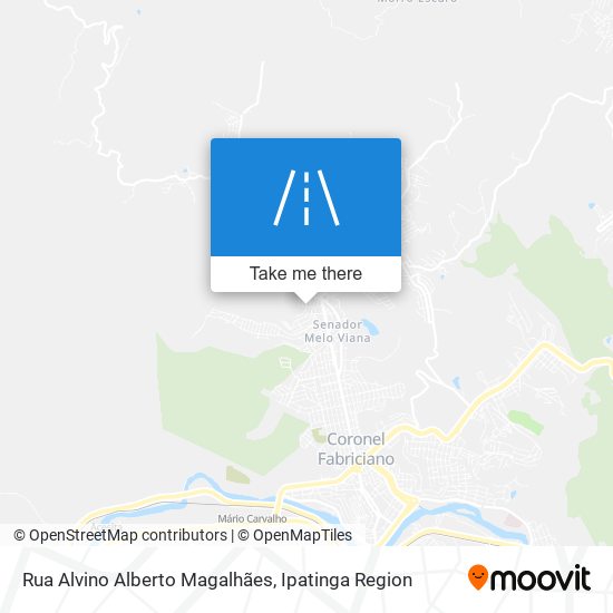 Mapa Rua Alvino Alberto Magalhães