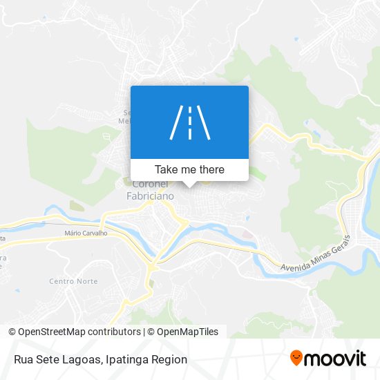 Mapa Rua Sete Lagoas