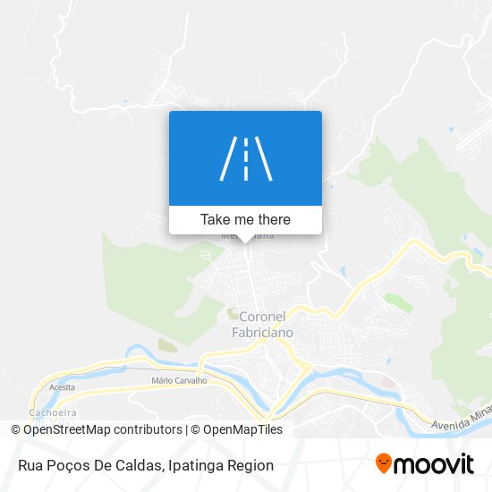 Mapa Rua Poços De Caldas