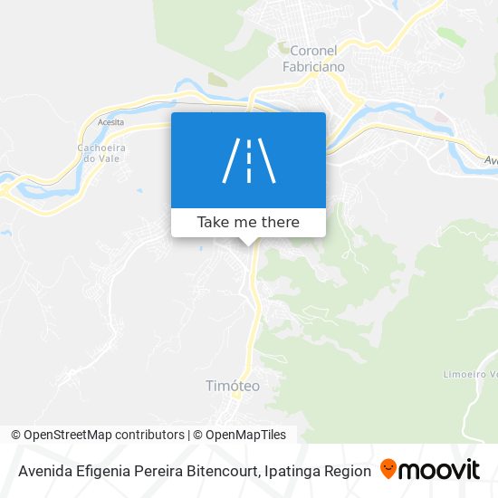 Mapa Avenida Efigenia Pereira Bitencourt