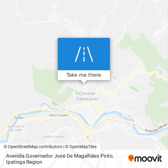 Mapa Avenida Governador José De Magalhães Pinto
