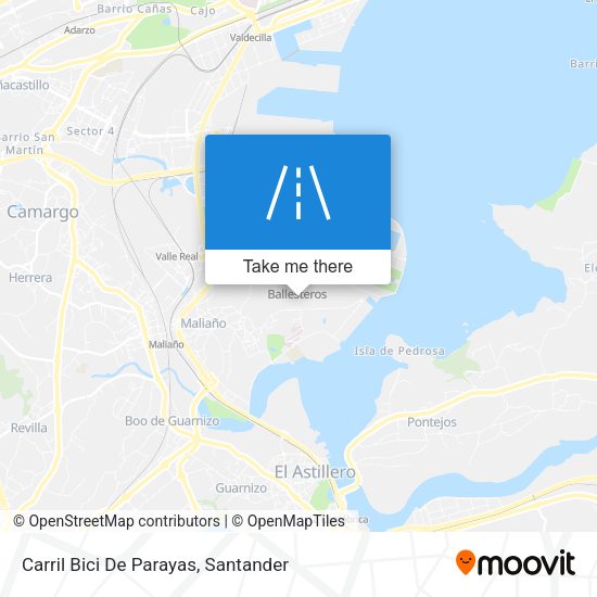 Carril Bici De Parayas map