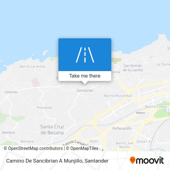 Camino De Sancibrian A Munjillo map