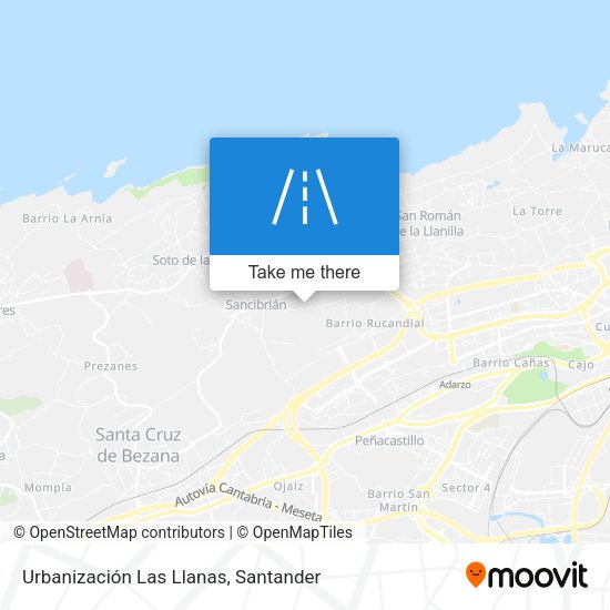 Urbanización Las Llanas map