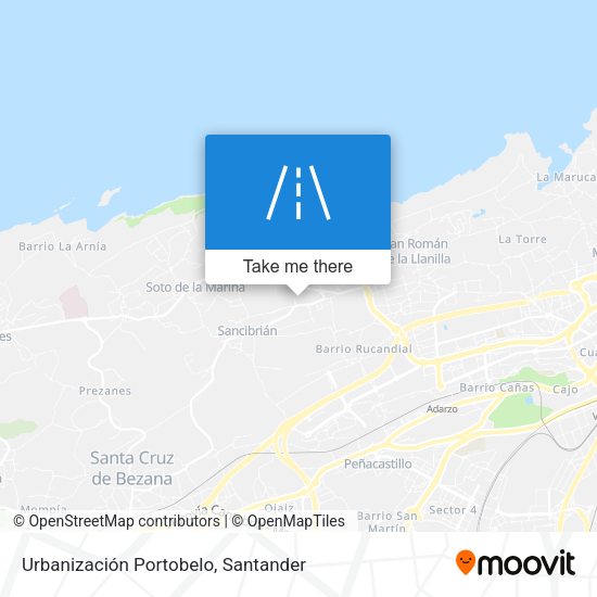 Urbanización Portobelo map