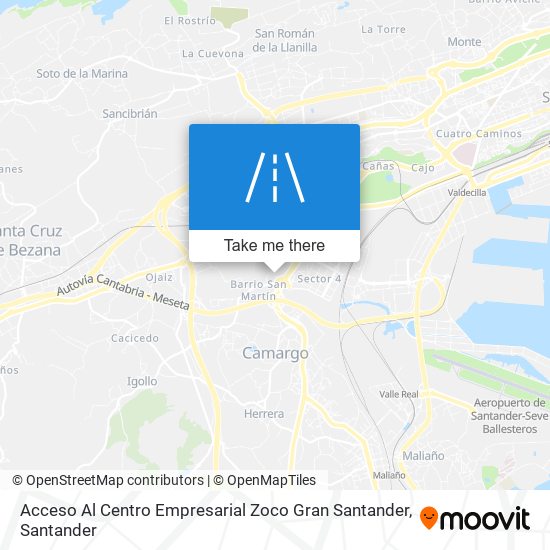 Acceso Al Centro Empresarial Zoco Gran Santander map