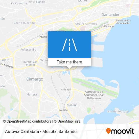 Autovía Cantabria - Meseta map