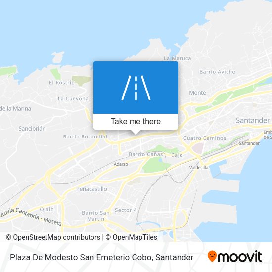 Plaza De Modesto San Emeterio Cobo map