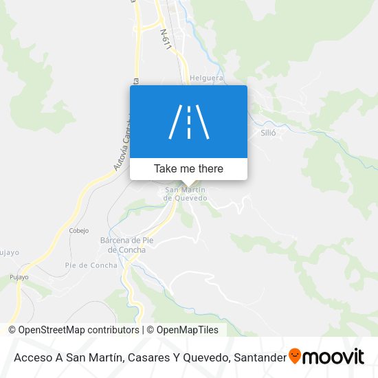 Acceso A San Martín, Casares Y Quevedo map