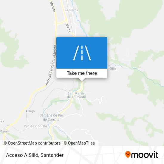 Acceso A Silió map