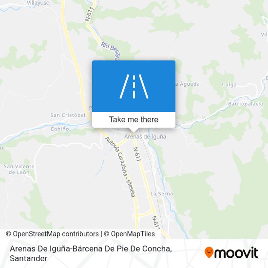 Arenas De Iguña-Bárcena De Pie De Concha map
