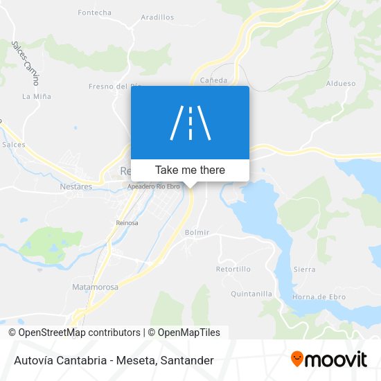 Autovía Cantabria - Meseta map