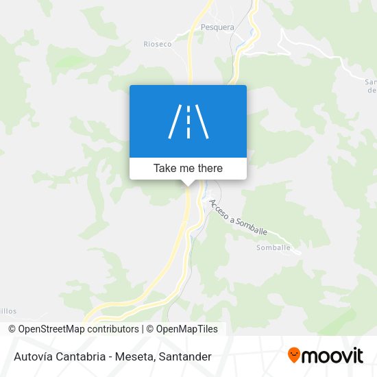 Autovía Cantabria - Meseta map