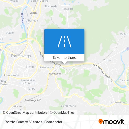 Barrio Cuatro Vientos map