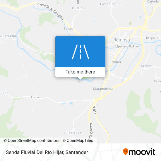 Senda Fluvial Del Río Híjar map