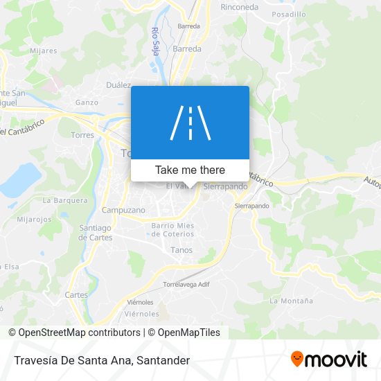 Travesía De Santa Ana map