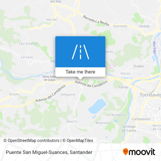 Puente San Miguel-Suances map