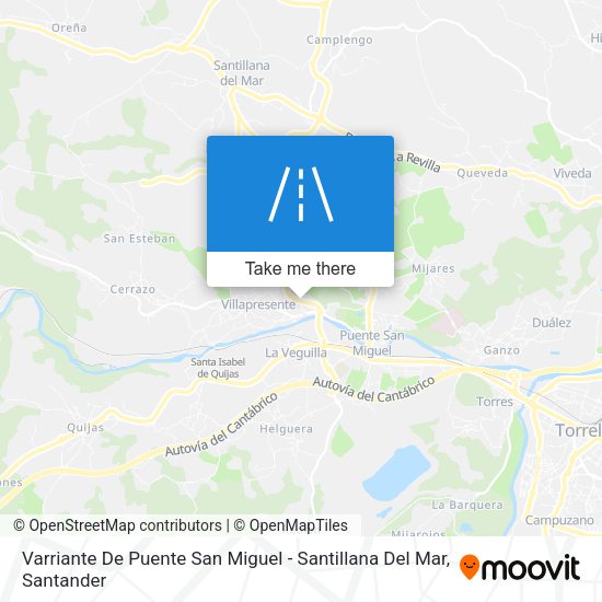 Varriante De Puente San Miguel - Santillana Del Mar map