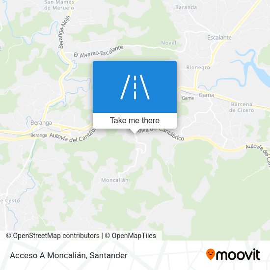 Acceso A Moncalián map