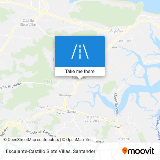 Escalante-Castillo Siete Villas map
