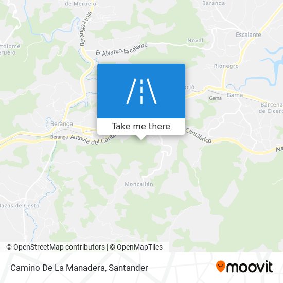 Camino De La Manadera map