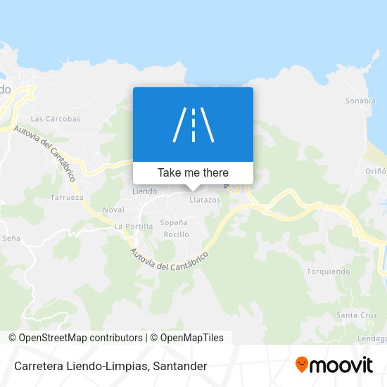 Carretera Liendo-Limpias map