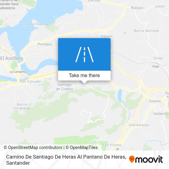 Camino De Santiago De Heras Al Pantano De Heras map