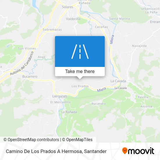 Camino De Los Prados A Hermosa map