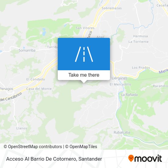 Acceso Al Barrio De Cotornero map