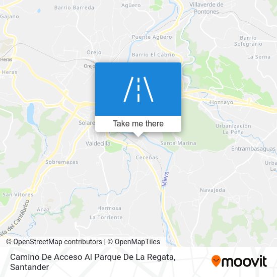 Camino De Acceso Al Parque De La Regata map