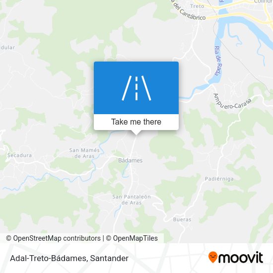 Adal-Treto-Bádames map