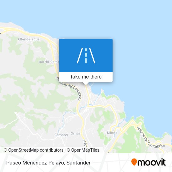 Paseo Menéndez Pelayo map