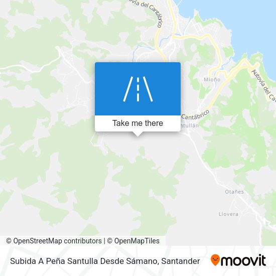 Subida A Peña Santulla Desde Sámano map