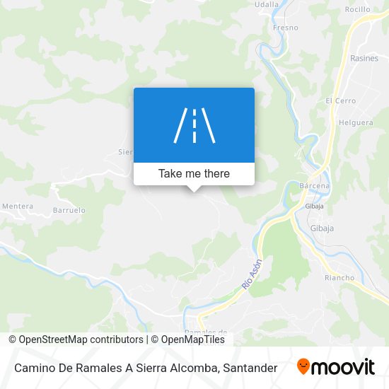 Camino De Ramales A Sierra Alcomba map