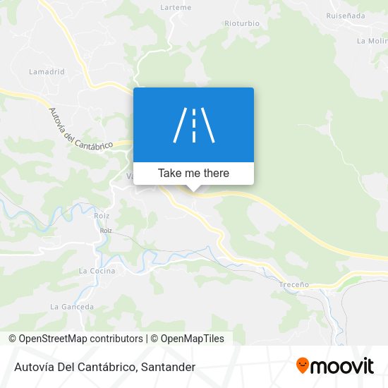 Autovía Del Cantábrico map