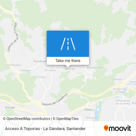Acceso A Toporias - La Gándara map