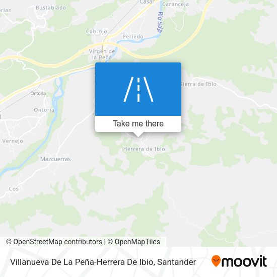 Villanueva De La Peña-Herrera De Ibio map