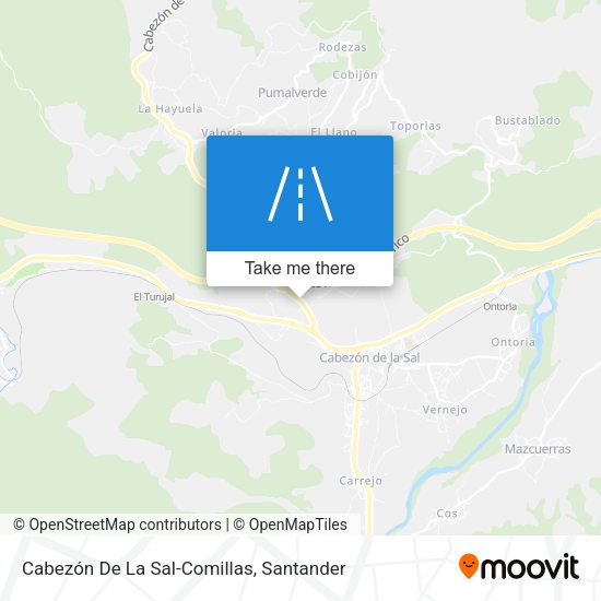 Cabezón De La Sal-Comillas map