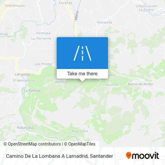 Camino De La Lombana A Lamadrid map